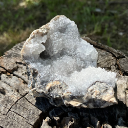 メキシコチワワ州産　蛍光ジオード　トランカスジオード　母岩つき水晶ジオードクラスター／墨西哥　荧光晶洞　 5枚目の画像