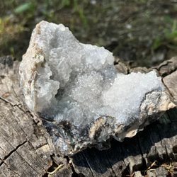 メキシコチワワ州産　蛍光ジオード　トランカスジオード　母岩つき水晶ジオードクラスター／墨西哥　荧光晶洞　 10枚目の画像