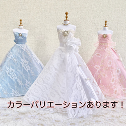 【期間限定価格】ウェディングドレスのリングピロー／アクセサリーラック〈ピンク ver〉 6枚目の画像