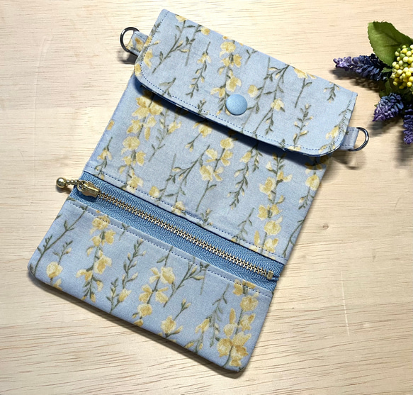送料無料》コインスルー財布付きスマホケース♪受注製作 スマホ