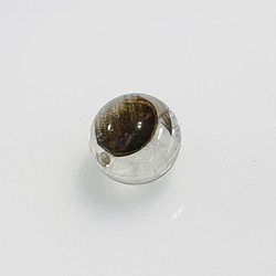 CYA 白銀針水晶 プラチナ タイチン ブルッカイト ルチルクォーツ 9.6mm玉 1粒売】 天然石ビーズ　現物 4枚目の画像