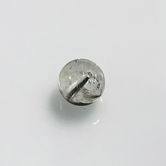 CYA 白銀針水晶 プラチナ タイチン ブルッカイト ルチルクォーツ 9.6mm玉 1粒売】 天然石ビーズ　現物 8枚目の画像