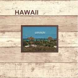 【送料無料】南国の風景☆HAWAII No.3   フレーム付 　A4サイズ 3枚目の画像