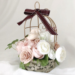 フラワーアレンジメント 母の日ギフト 造花 おしゃれ 可愛い　フラワーポット プレゼント インテリア アンティーク 9枚目の画像