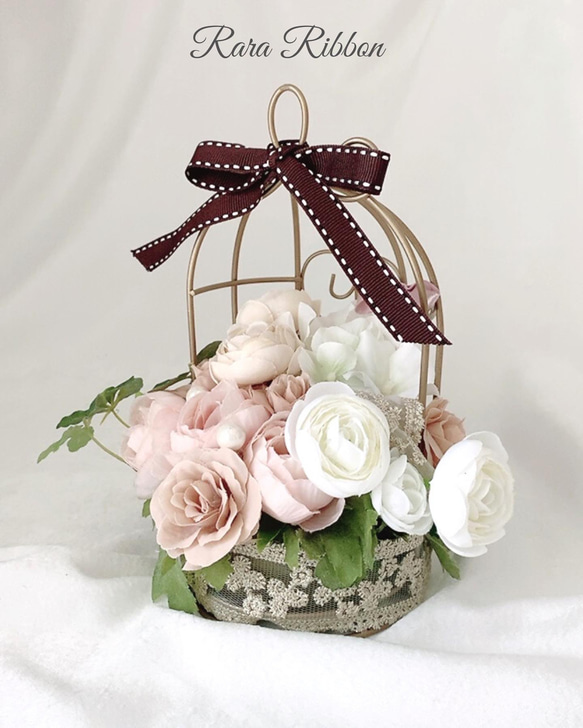 フラワーアレンジメント 母の日ギフト 造花 おしゃれ 可愛い　フラワーポット プレゼント インテリア アンティーク 9枚目の画像