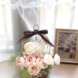 フラワーアレンジメント 母の日ギフト 造花 おしゃれ 可愛い　フラワーポット プレゼント インテリア アンティーク 7枚目の画像