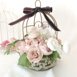 フラワーアレンジメント 母の日ギフト 造花 おしゃれ 可愛い　フラワーポット プレゼント インテリア アンティーク 6枚目の画像