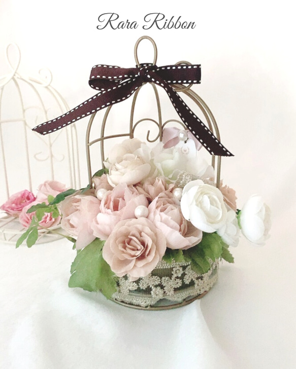 フラワーアレンジメント 母の日ギフト 造花 おしゃれ 可愛い　フラワーポット プレゼント インテリア アンティーク 6枚目の画像
