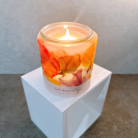 Botanical flower candle(アンティークスイートピー)LEDティーライトキャンドル付き 送料無料 6枚目の画像