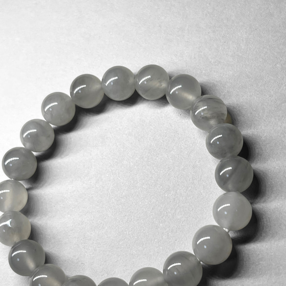 cloudy quartz bracelet / クラウディクォーツブレスレット 8mm 3枚目の画像