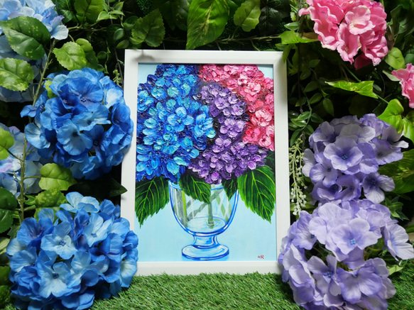 油絵 絵画 【アジサイの花】 油絵 絵画 【アジサイの花】 | HIROSHI1990