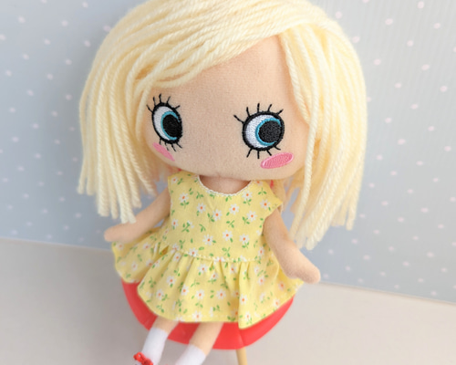 ☆ハンドメイド イルメール マリーちゃんワンピース(段染めイエロー)おまけ付☆ ☆ハンドメイド イルメール マリーちゃんワンピース(段染め