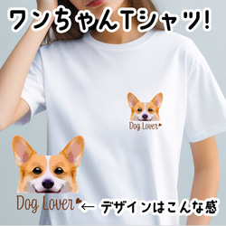 【 コーギー 毛色4色 】 Tシャツ　おしゃれ　かわいい　犬　ペット　うちの子　プレゼント　ギフト 1枚目の画像
