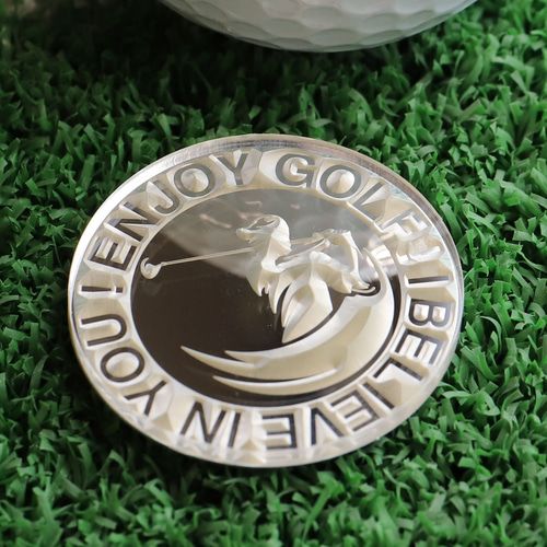 名入れ無料】3D立体彫刻 ゴルフマーカー Φ30 その他アクセサリー