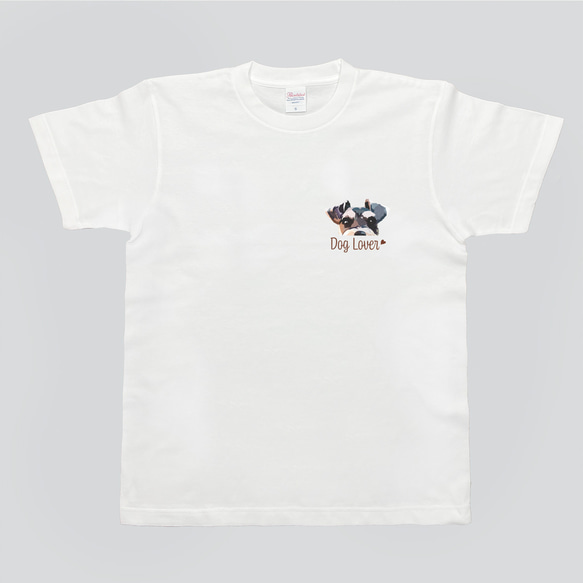 【 シュナウザー 毛色4色 】 Tシャツ　おしゃれ　かわいい　犬　ペット　うちの子　プレゼント　ギフト 4枚目の画像