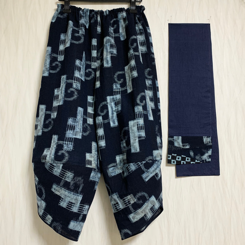 楽天市場】久留米絣 パンツ（スタイル（パンツ）サルエルパンツ