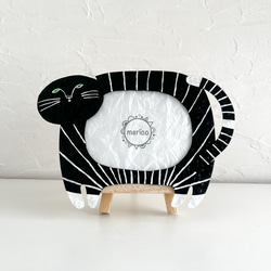 ネコ型 mirror ［しま黒じろう］ 5枚目の画像