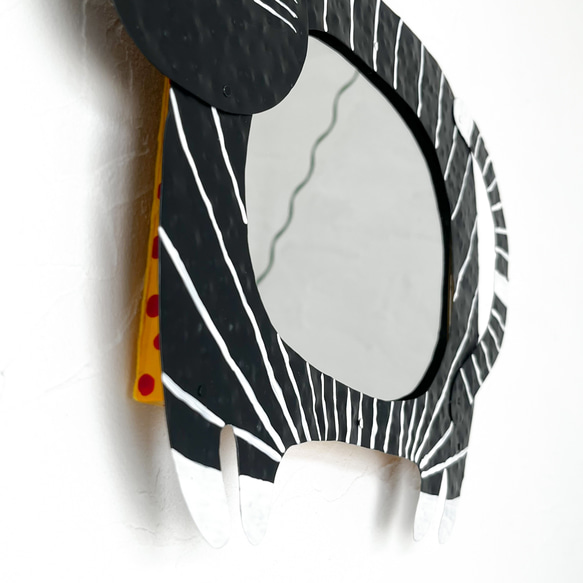 ネコ型 mirror ［しま黒じろう］ 2枚目の画像