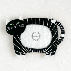 ネコ型 mirror ［しま黒じろう］ 4枚目の画像