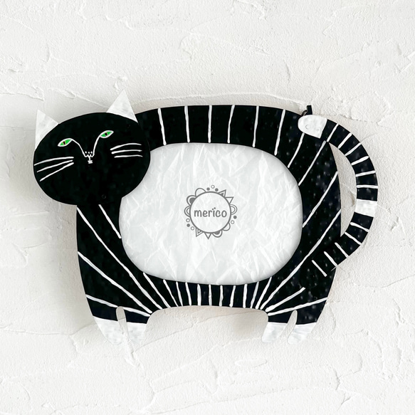 ネコ型 mirror ［しま黒じろう］ 4枚目の画像