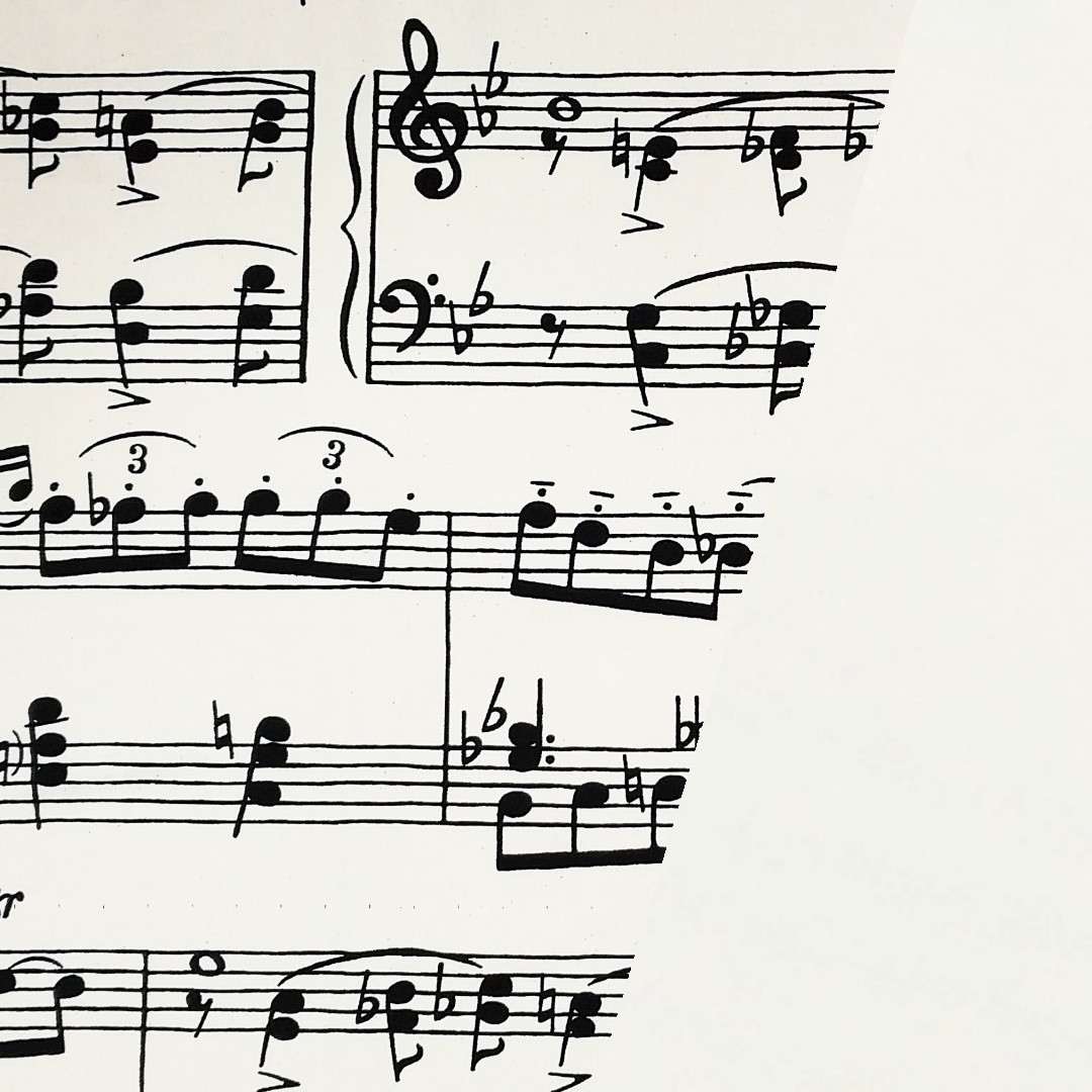 敷き布団カバー／楽譜／シングル 幅105cm×長さ215cm／綿（コットン）100％