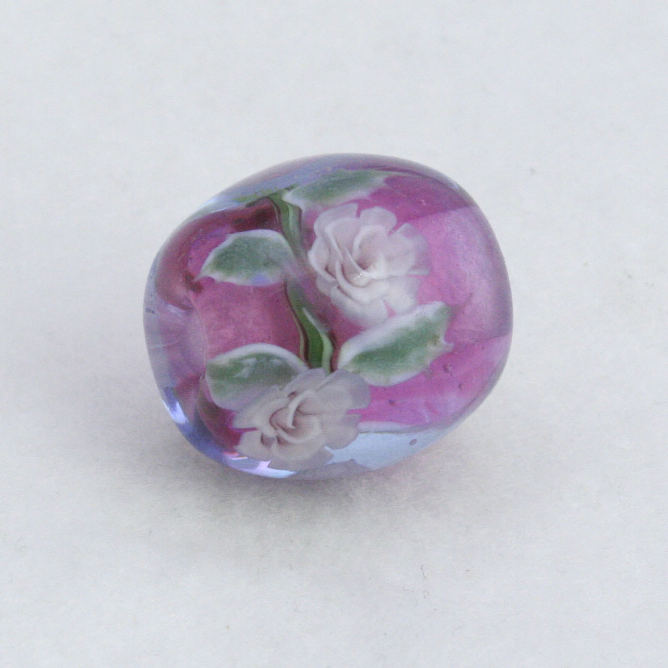 とんぼ玉　ガラス　花とんぼ玉　薔薇　バラ