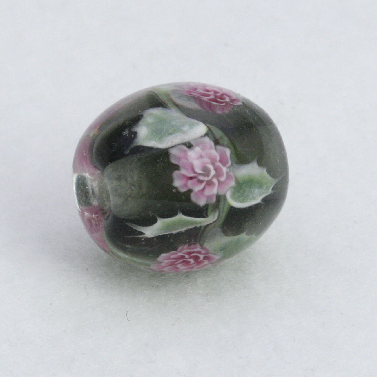 とんぼ玉　ガラス　花とんぼ玉　薔薇　バラ