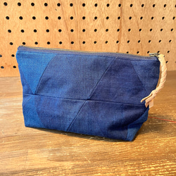 45x45 ビンテージ 藍染 襤褸 リメイク クッションカバー ボロ 5 45x45