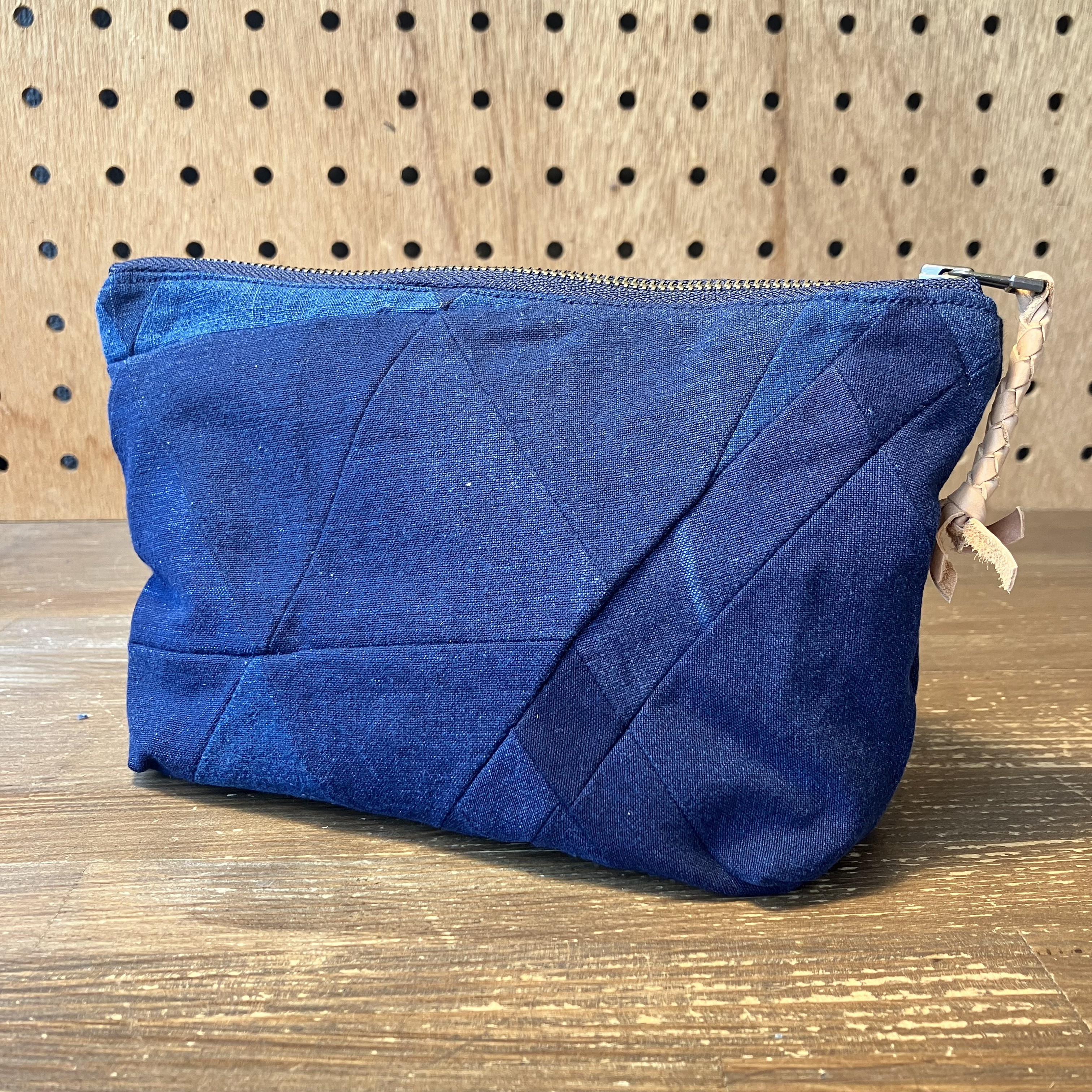 藍染　襤褸パッチワーク ポーチ６ リメイク 藍染 remake