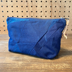 A4対応】藍染刺し子剣道着リメイク トートバッグ Mサイズ 8