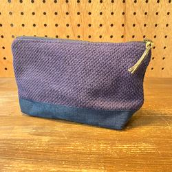 小判型ポーチ 剣道着 ハンドメイド 小銭入れ ビンテージ バッグ
