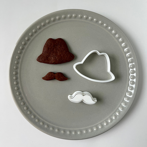 【クッキー型】帽子　髭　父の日☆２種類セット 1枚目の画像