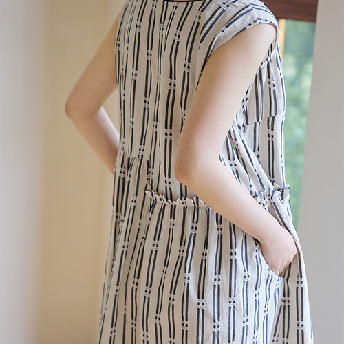 riu♡モノグラムジャガードノースリーブワンピース rちゃん riu♡モノグラムジャガードノースリーブワンピース rちゃん