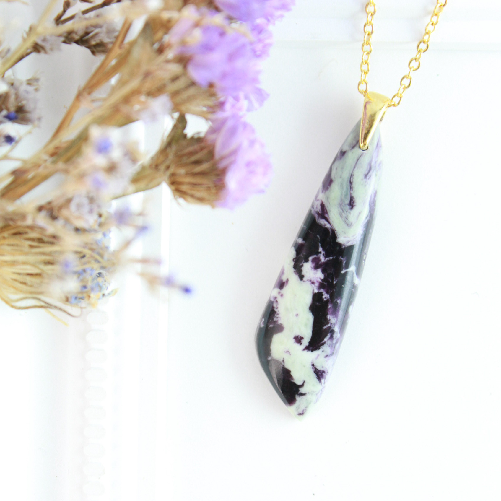 【世界に１つ/超希少】特大（約45ｍｍ）カメレライト　ネックレス