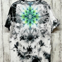 タイダイ染め Tシャツ　Mサイズ　曼荼羅　ブラック　ムラ染め　Hippies Dye HD19-51 4枚目の画像