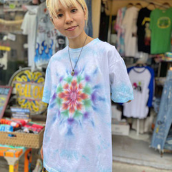 タイダイ染め Tシャツ　Lサイズ　曼荼羅　ブルームラ染め　Hippies Dye HD19-50 2枚目の画像