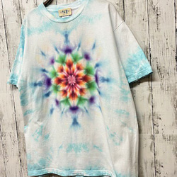 タイダイ染め Tシャツ　Lサイズ　曼荼羅　ブルームラ染め　Hippies Dye HD19-50 4枚目の画像