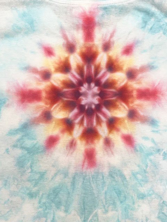 タイダイ染め Tシャツ　Lサイズ　曼荼羅　ブルームラ染め　Hippies Dye HD19-50 8枚目の画像