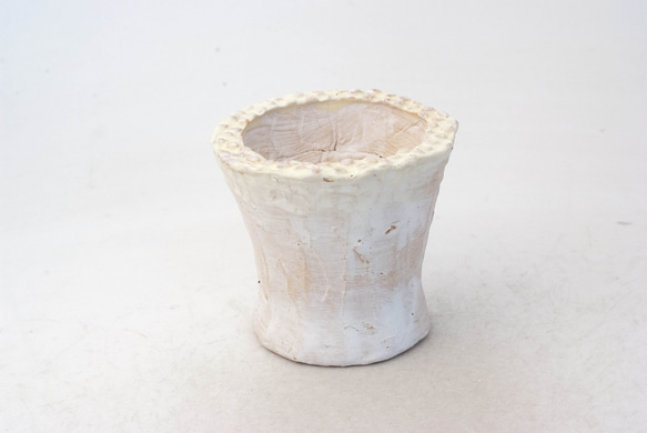 陶器製　多肉植物の欲しがる植木鉢 ICSc-イエロー6964 1枚目の画像