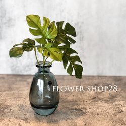 モンステラ】一輪挿し フェイクグリーン インテリアグリーン 花瓶 造花