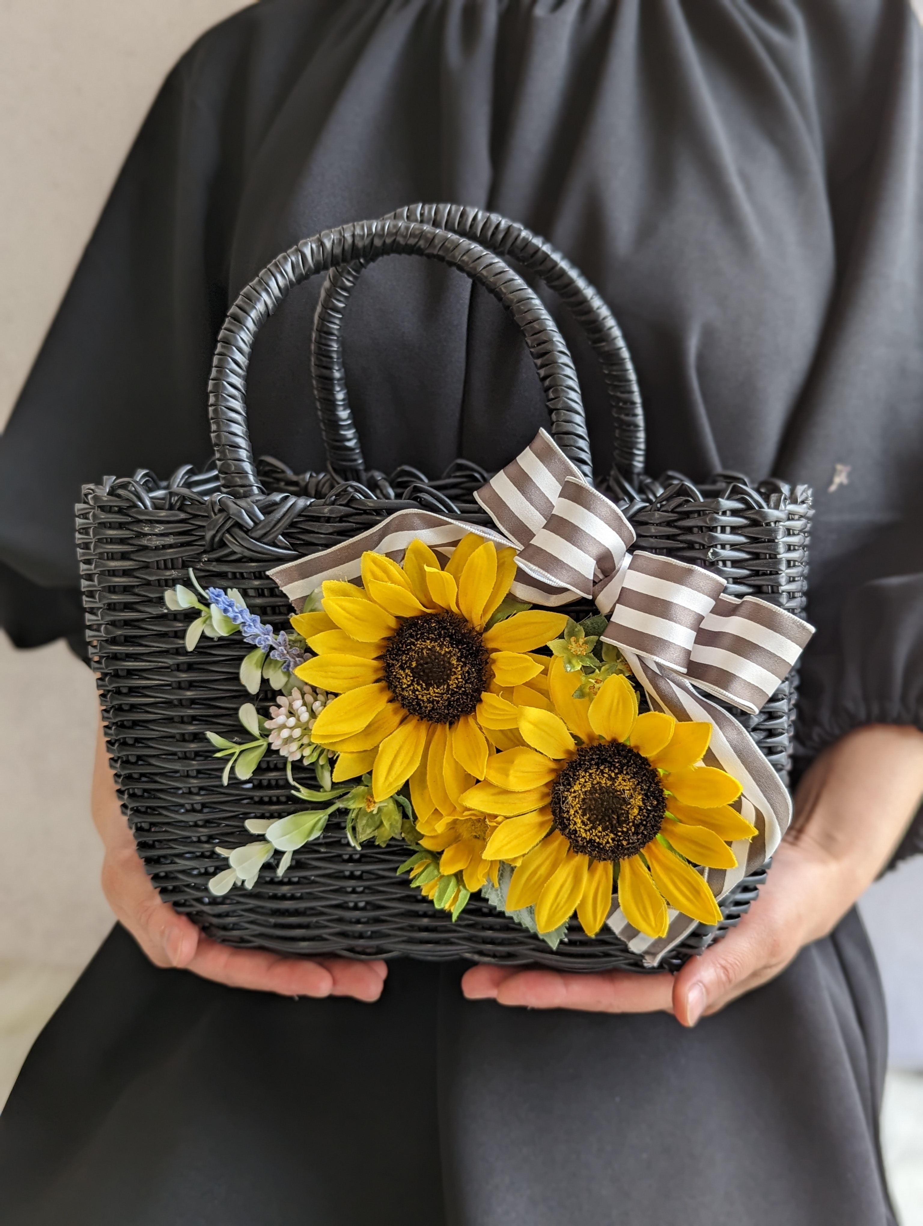 ハンドメイド❣️猫ちゃんの花火大会❣️夏のお庭、ひまわり、浴衣、夏