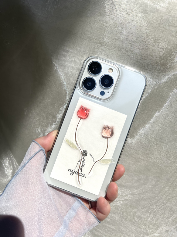 スマホケース　iPhoneケース　Android 【カラーセレクト】〝nuance tulip〟 1枚目の画像