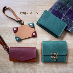 姫路レザー シックなカラーの自立するハンドバッグ 7枚目の画像