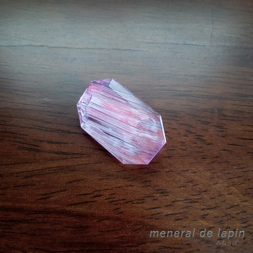 ルチルクンツァイト ルース 25.2カラット 天然石 mineral de lapin