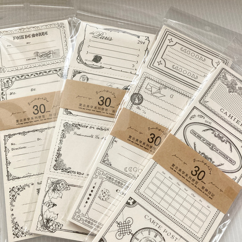 P93】コラージュ 素材 紙ものセット 海外 シート メモ帳 ミニメモ