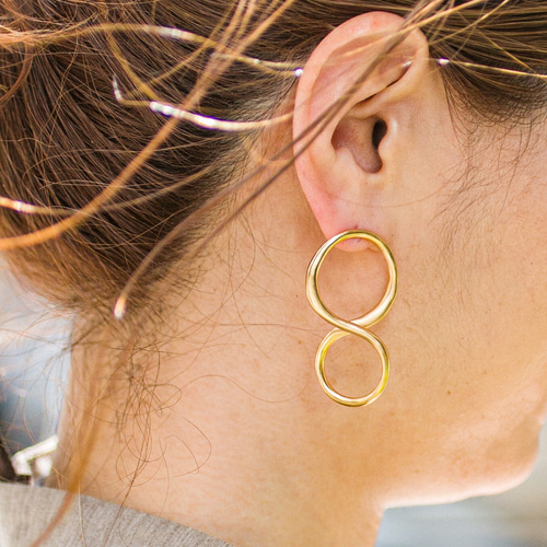 twist pierce／8の字ピアス（片耳）／silver925 《送料無料