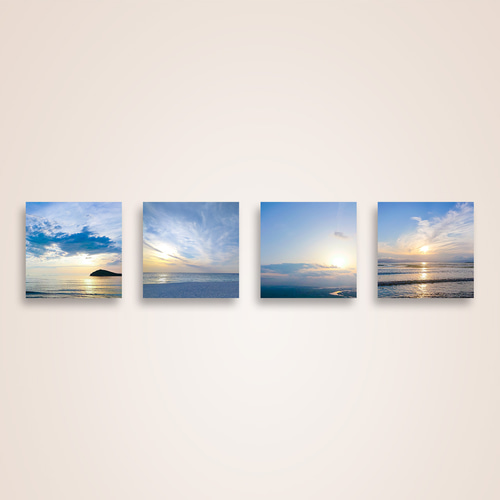 淡い空】ましかくフォトパネル 4枚組 写真・グラフィック TOWAMEKI