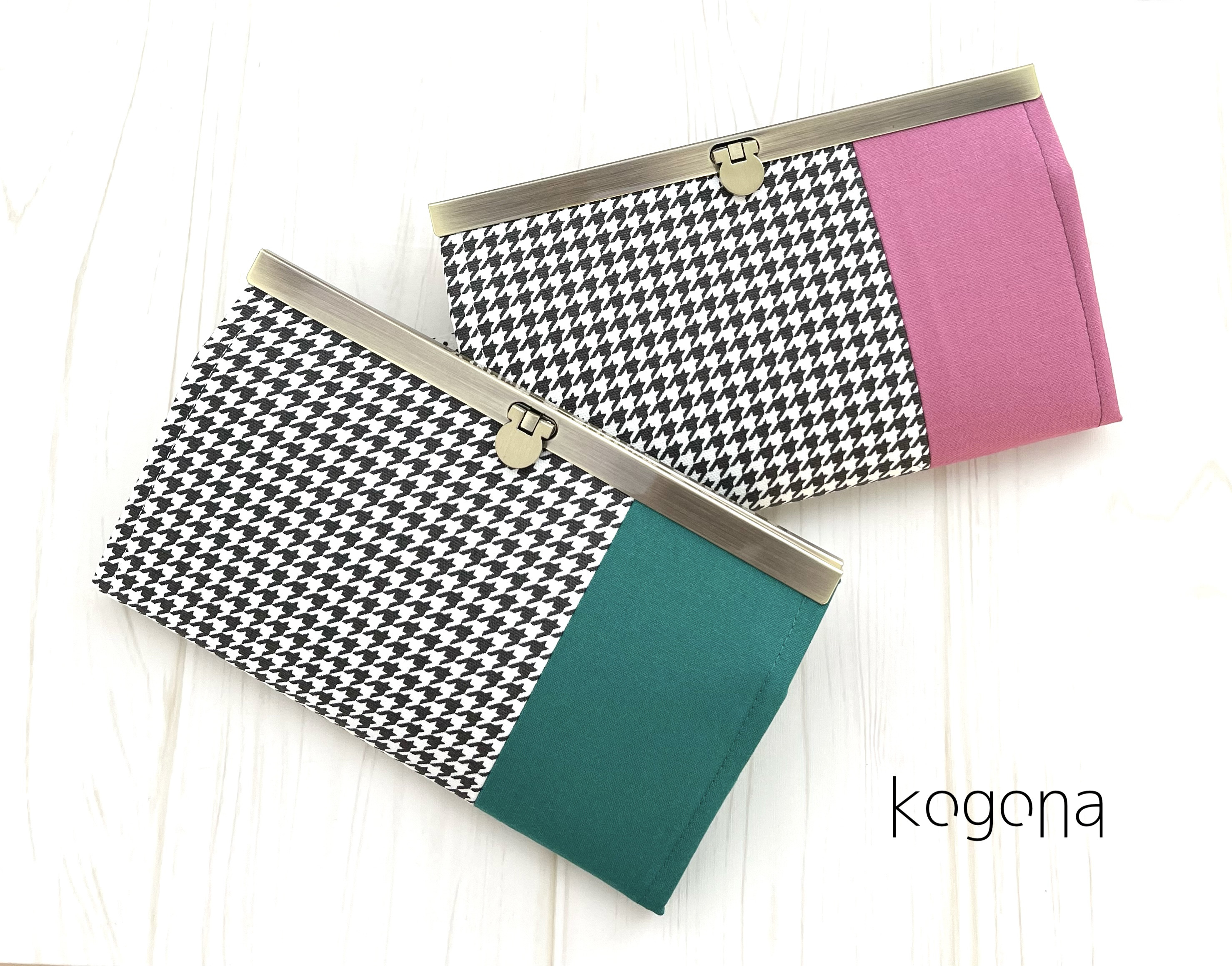 おとなの千鳥格子《チャコールブラック》・長財布