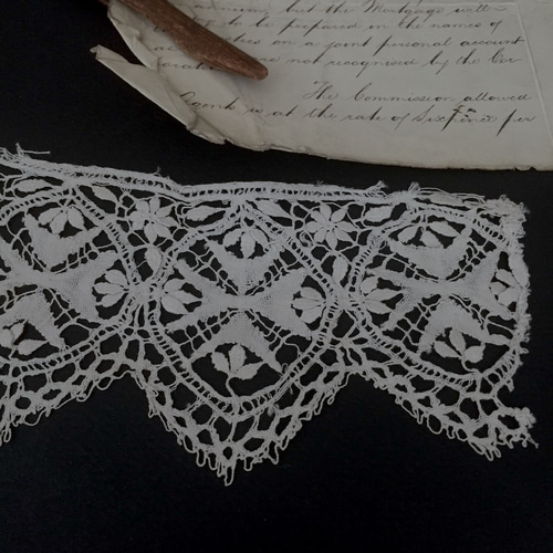 54. アンティークレース つけ襟 装飾レース ビクトリアン 刺繍