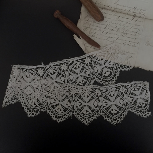 54. アンティークレース つけ襟 装飾レース ビクトリアン 刺繍